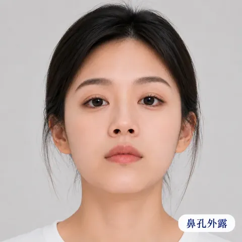 鼻孔外露
